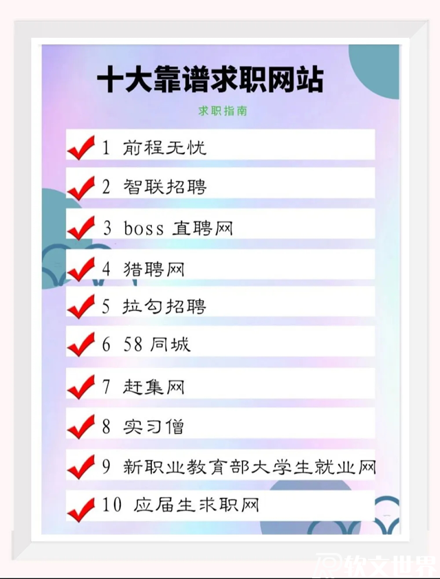 十大靠谱求职网站推荐