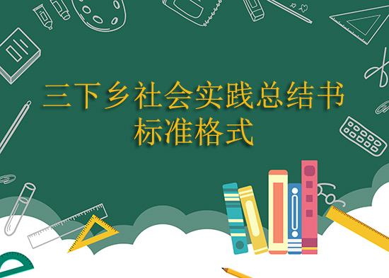 三下乡社会实践总结书标准格式