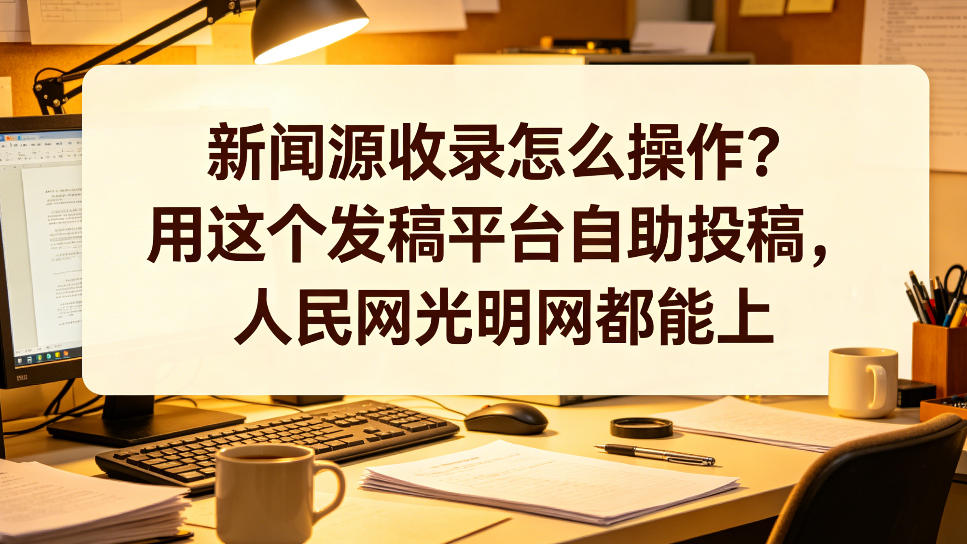 新闻源收录怎么操作？用这个发稿平台自助投稿，人民网光明网都能上