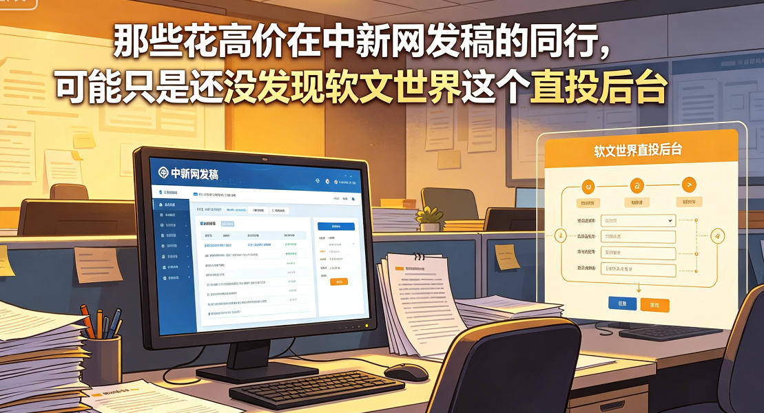 那些花高价在中新网发稿的同行，可能只是还没发现软文世界这个直投后台