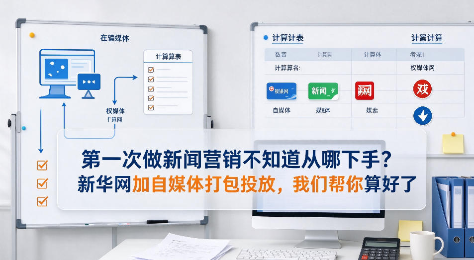 第一次做新闻营销不知道从哪下手？新华网加自媒体打包投放，我们帮你算好了