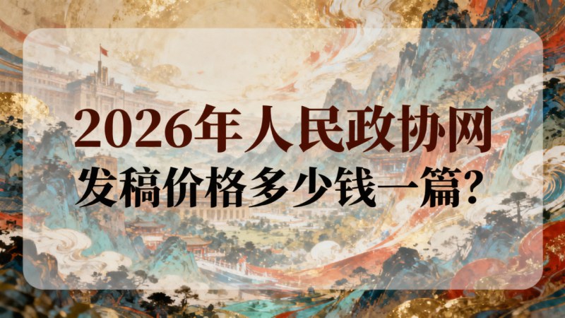 2026年人民政协网发稿价格多少钱一篇？