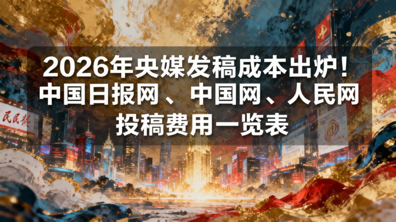 2026年央媒发稿成本出炉！中国日报网、中国网、人民网投稿费用一览表