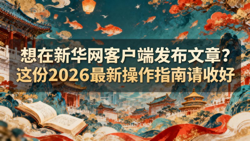 想在新华网客户端发布文章？这份2026最新操作指南请收好